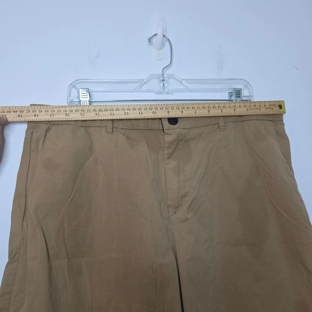 Dvision Brand Mens Tan Khaki Flat Front Chino Shorts Size 38 Casual Summer